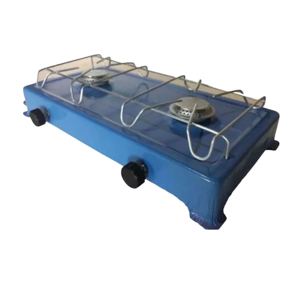 Fogão Camping 2 Bocas S/ Mangueira Marron Jolly Azul - Pronta Entrega