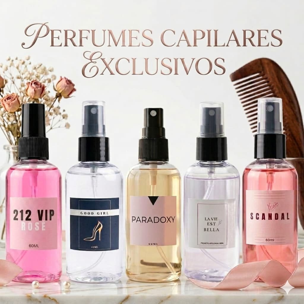 PERFUMES CAPILARES LUXO COLLECTON FEMININOS CABELOS PERFUMADOS AROMAS EXCLUSIVOS