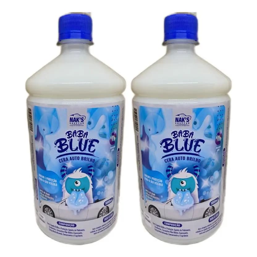 2 Cera Líquida Automotiva Proteção Uv Brilho Intenso Carnaúba 1 Litro