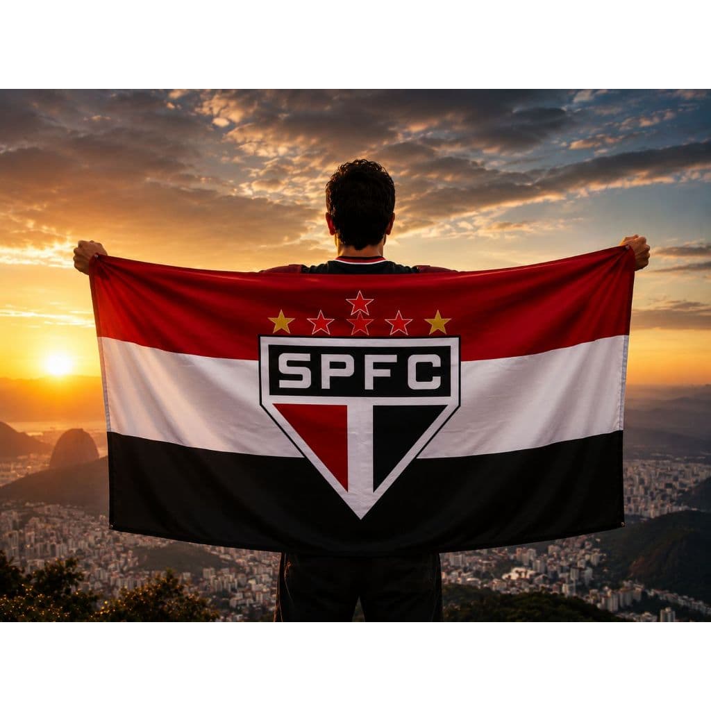 Bandeira do SÃO PAULO 1,00x1,50 torcida TRICOLOR time