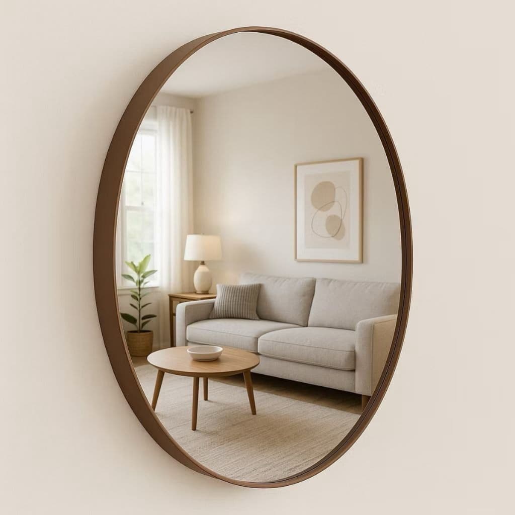 Espelho Para Banheiro Decorativo Redondo 60x60