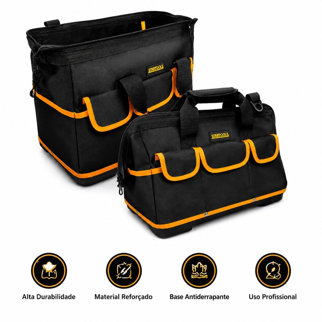 Bolsa  Ferramentas Profissional Para 16” Eletricista Técnico Manutenção Reforçada