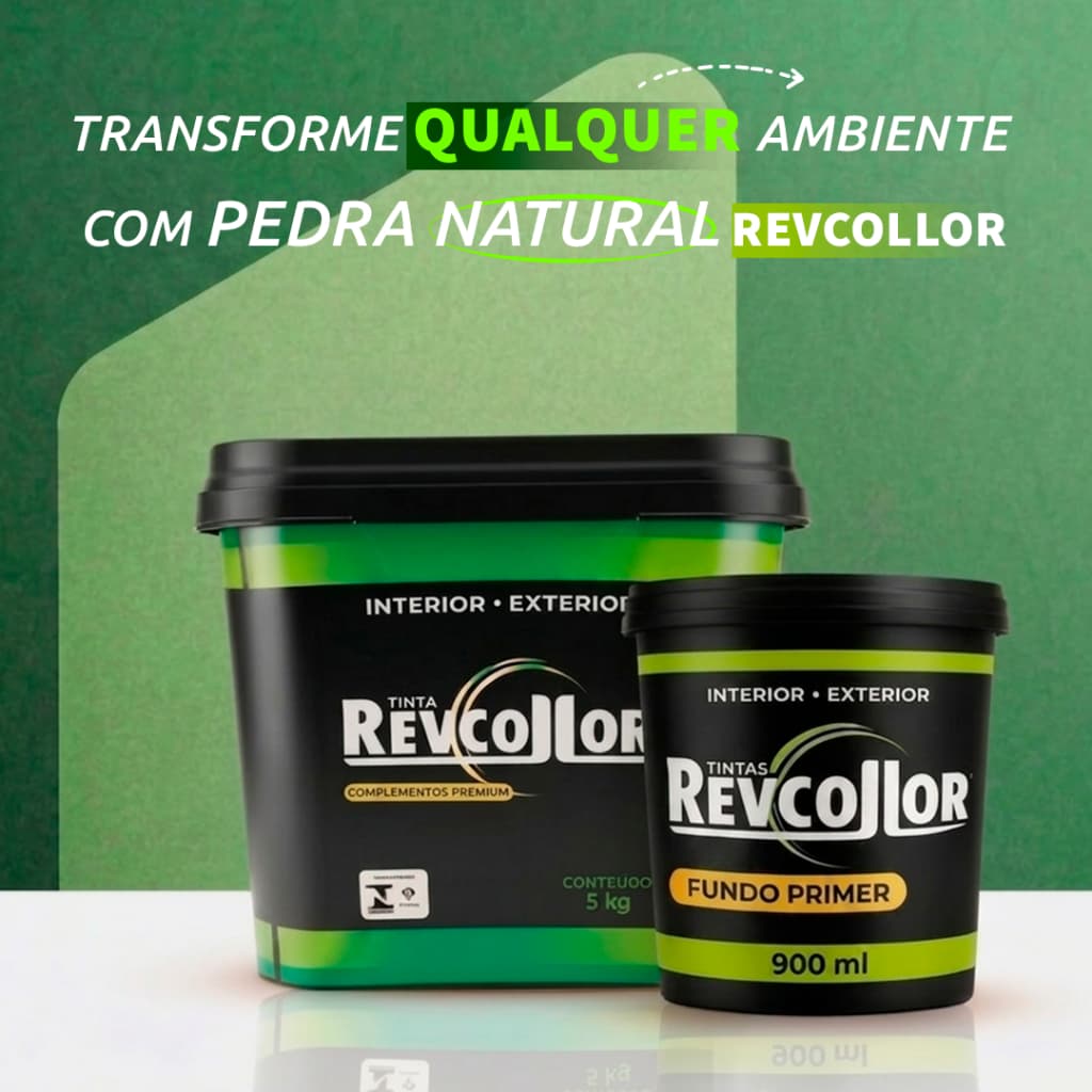 Revestimento  Pedra Natural Revcollor 5kg + Primer