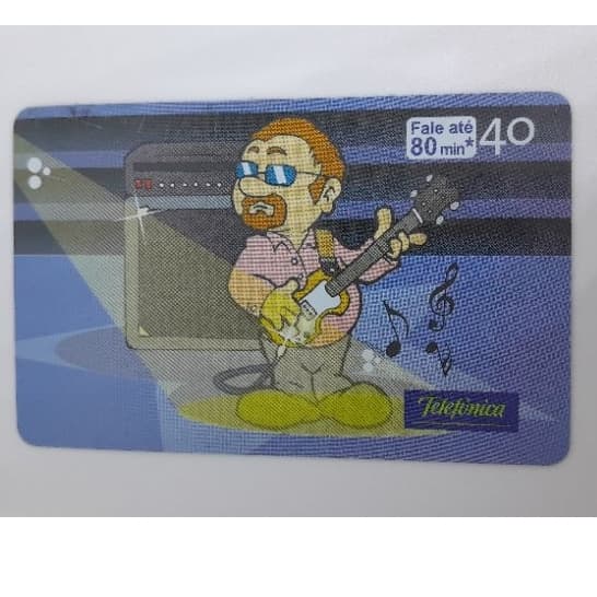 Cartão Telefônico Colecionável - Contra-Baixo Elétrico