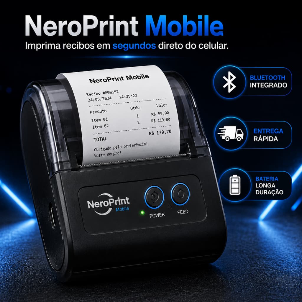 Impressora Térmica Portátil Bluetooth 48MM - MO-5812