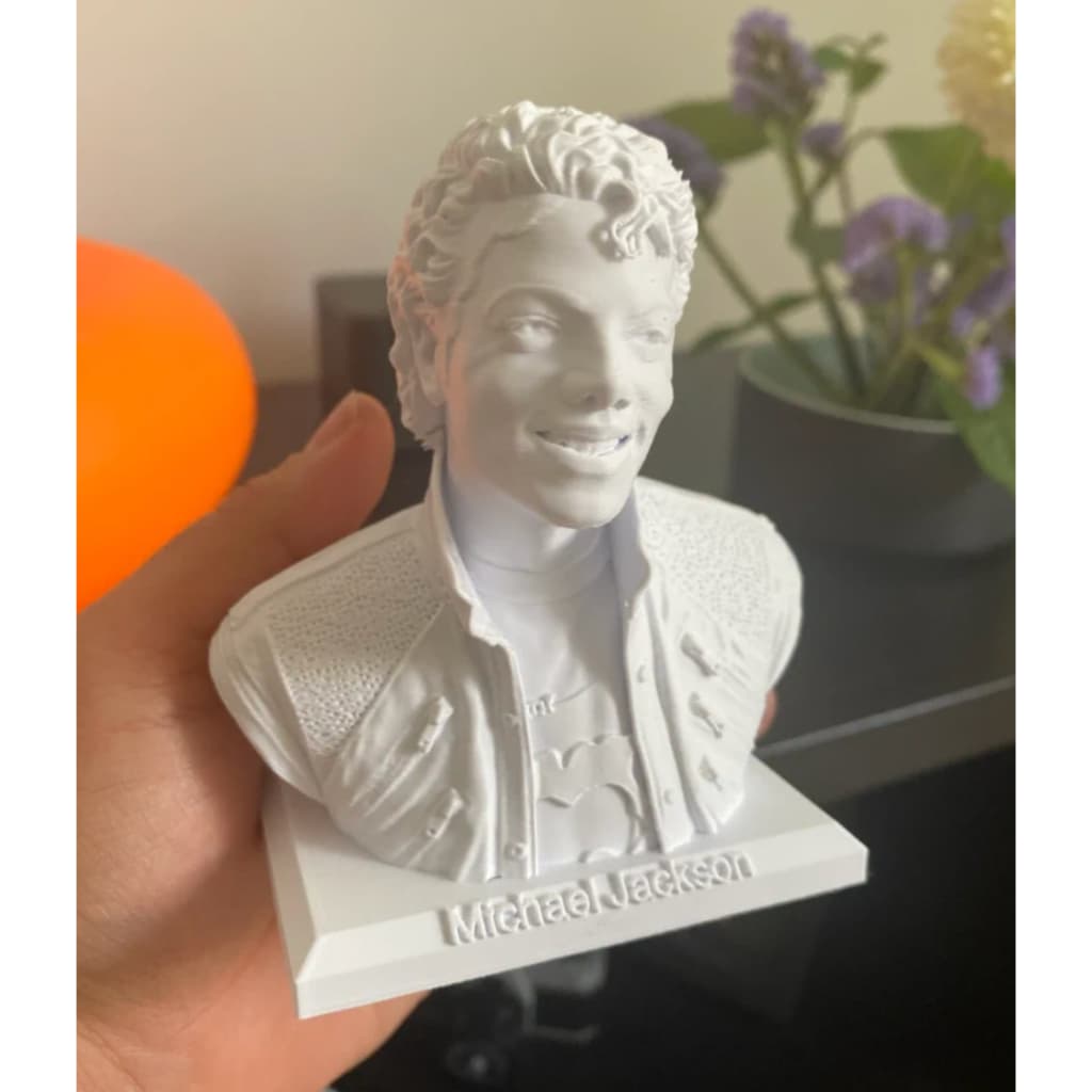 Mini Busto Michael Jackson Rei do Pop Decoração Colecionador Presente