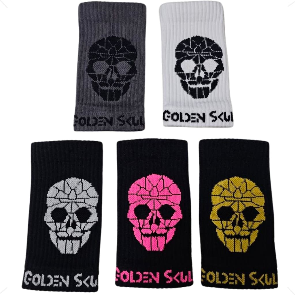 Munhequeiras de Suor Canelada Crossfit Golden Skull Tênis Academia