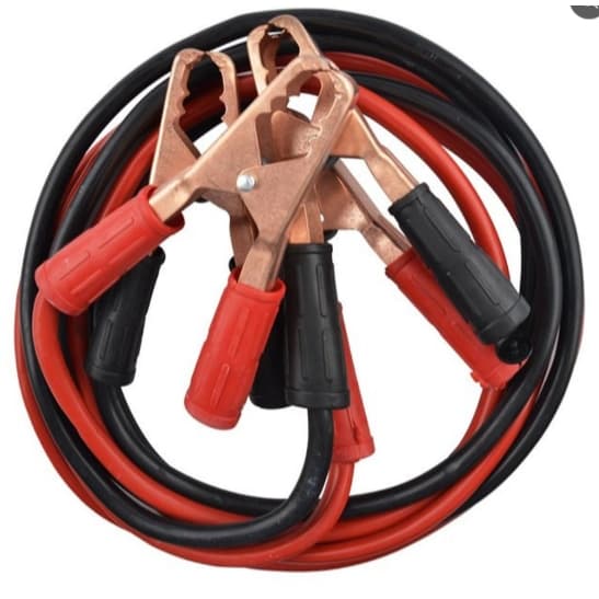 Kit 2 Cabos chupeta Para Recarga de Bateria Automotiva 600 AMP 2,5 Metros