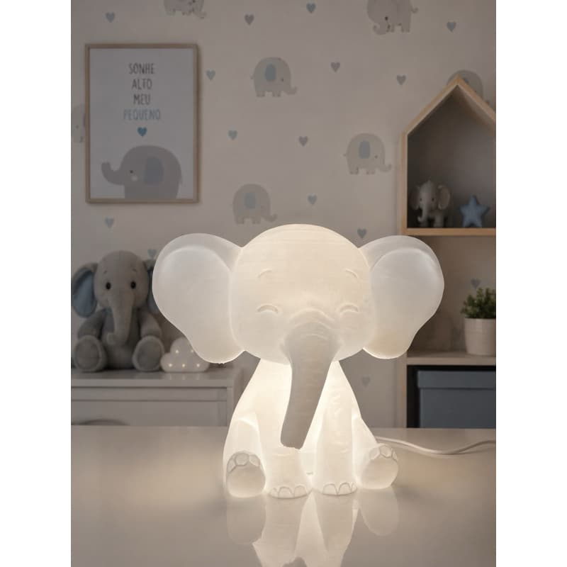 Luminária Elefantinho - Decoração minimalista e moderna | Luminária infantil | Luminária moderna