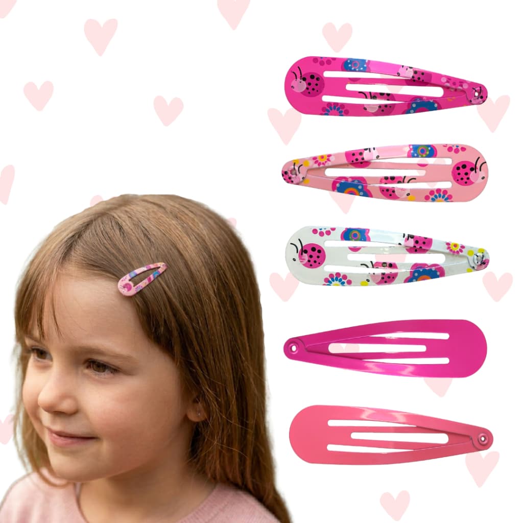 Kit 10 Presilhas Tic Tac Infantil Coloridas | Laços e Acessórios de Cabelo para Meninas | Antideslizante e Confortável