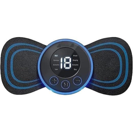 Massageador EMS Elétrico Portátil Recarregável sem Fio USB para Dor Muscular, Pescoço, Pernas, Coluna, Lombar, Cervical