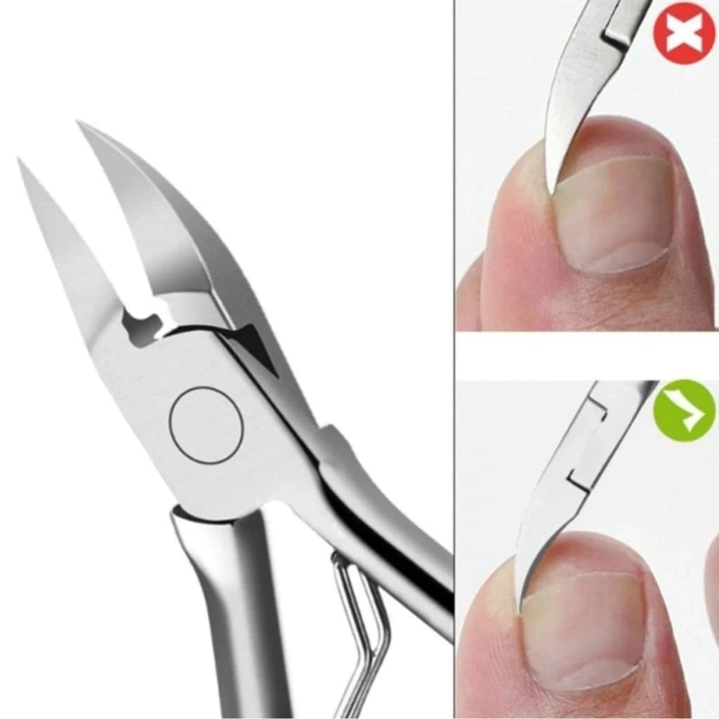 ALICATE DE UNHA PROFISSIONAL EM INOX CURVADO PARA FAZER CORTE UNHAS SIMPLES ESPÁTULA ESMALTES PALITO