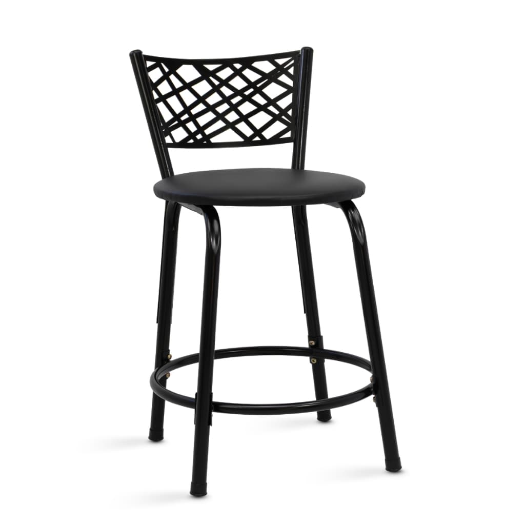 Banqueta 45cm Banco Eclipse Preta Ideal Cozinha Gourmet Mesa Jantar Bistrô Área De Lazer Piscina