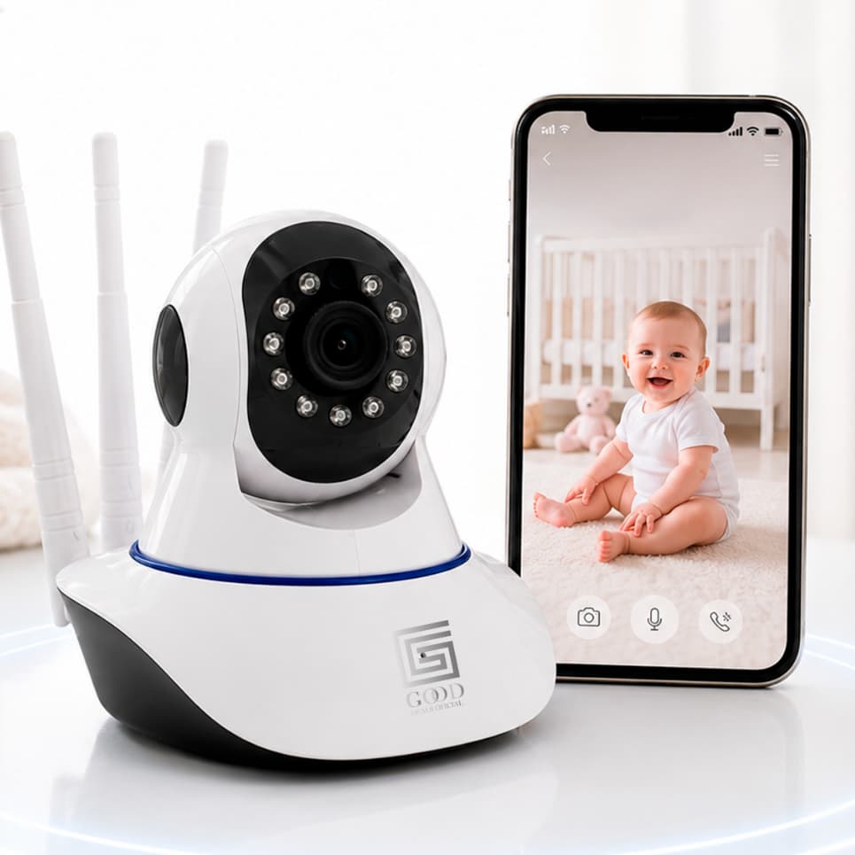 Babá Eletronica 3 Antenas Wifi Segurança 360 Visão Noturna
