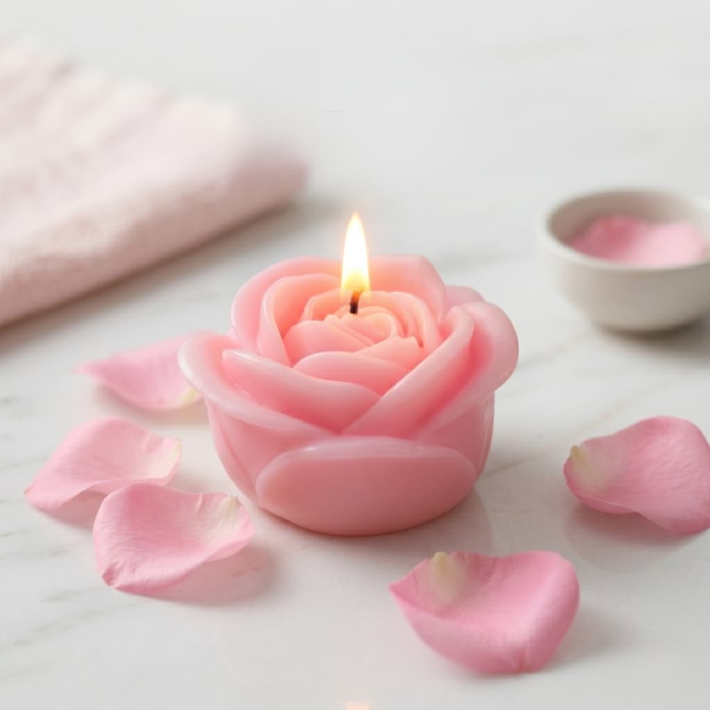 Velas Pefumadas Rosa Peônia Kit com   5, 10 ou  15 Unidades - Pequena 50g