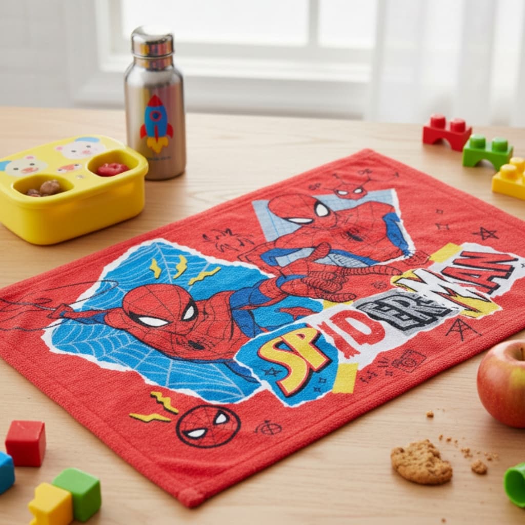 Toalha de Lancheira Infantil Estampada Homem Aranha 28x40cm Lepper