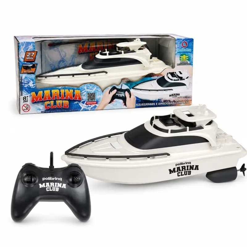 Lancha de Controle Remoto Alta Velocidade Iate de Brinquedo Marina Club