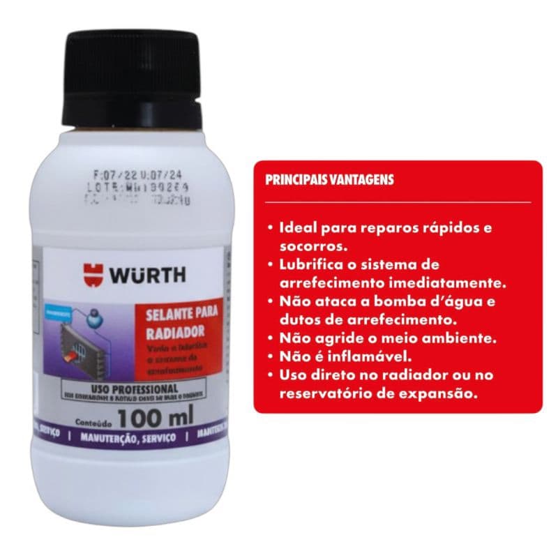 Selante Biodegradável para Radiador - Wurth