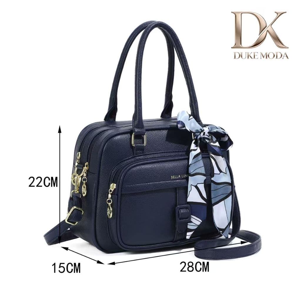 Bolsa Feminina com Lenço - Design Elegante com Pingente Metálico ,Ideal para o Dia a Dia e Trabalho DEC6175