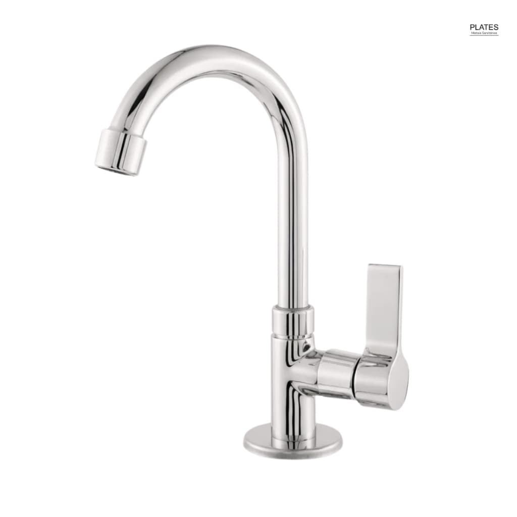 Torneira Bancada Metal Cromada Para Banheiro 1/4 Voltas