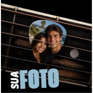 Palheta Personalizada com Foto ❤️ Presente Criativo para Namorados | Violão e Guitarra