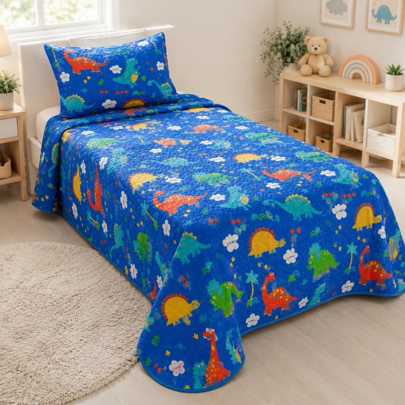 Kit Colcha Cobre Leito Infantil Menino Menina 2 Peças Matelassê Super Macio 200 Fios Dia a Dia Cama
