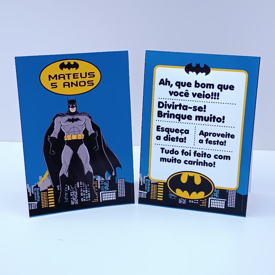 Plaquinha de Agradecimento Batman l Personalizados l Lembrancinha de Festa l Aniversário