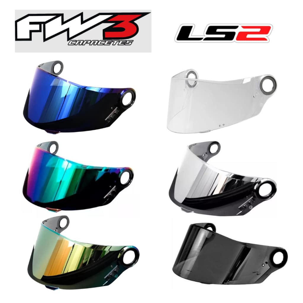 VISEIRA LS2 FF358 XDRON/DRAZE/TRIBAL LINHA 358  E FW3 LINHA GT GTN GTX