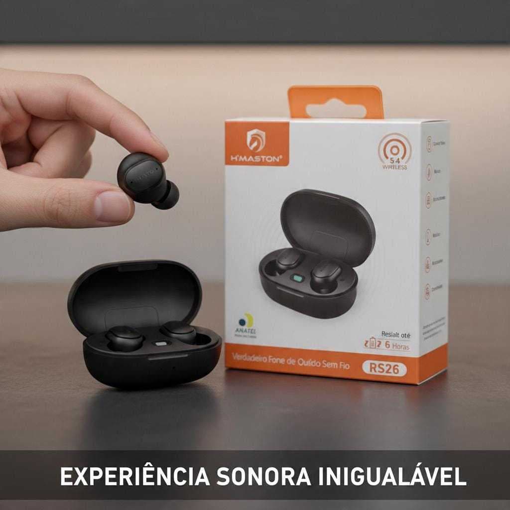 Fones de Ouvido sem fio pra academia e corrida isolamento microfone embutido original caixa lacrada