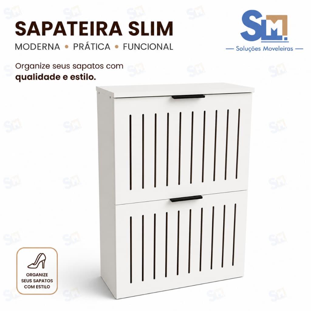 Sapateira Slim Aérea Veneziana basculante MDF