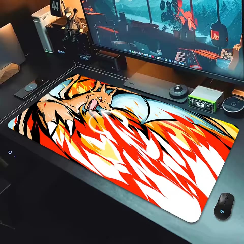 Mousepad Gamer 80x30 Antiderrapante Charizard Squirtle Gengar Pkm Anime Ash Treinador