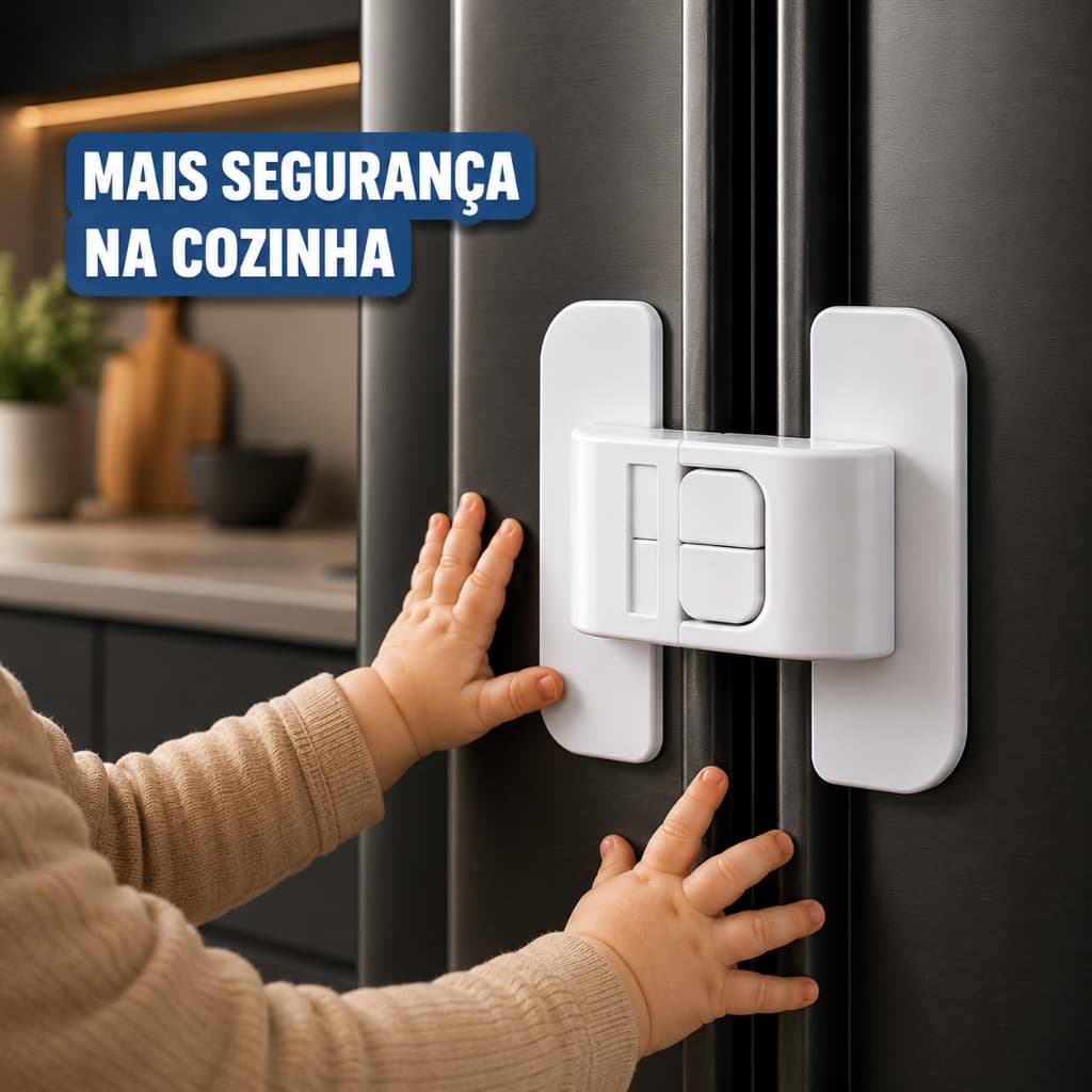 2/3/4 Travas de Geladeira e Gavetas Protetor de Segurança Infantil Fechadura Armário Porta