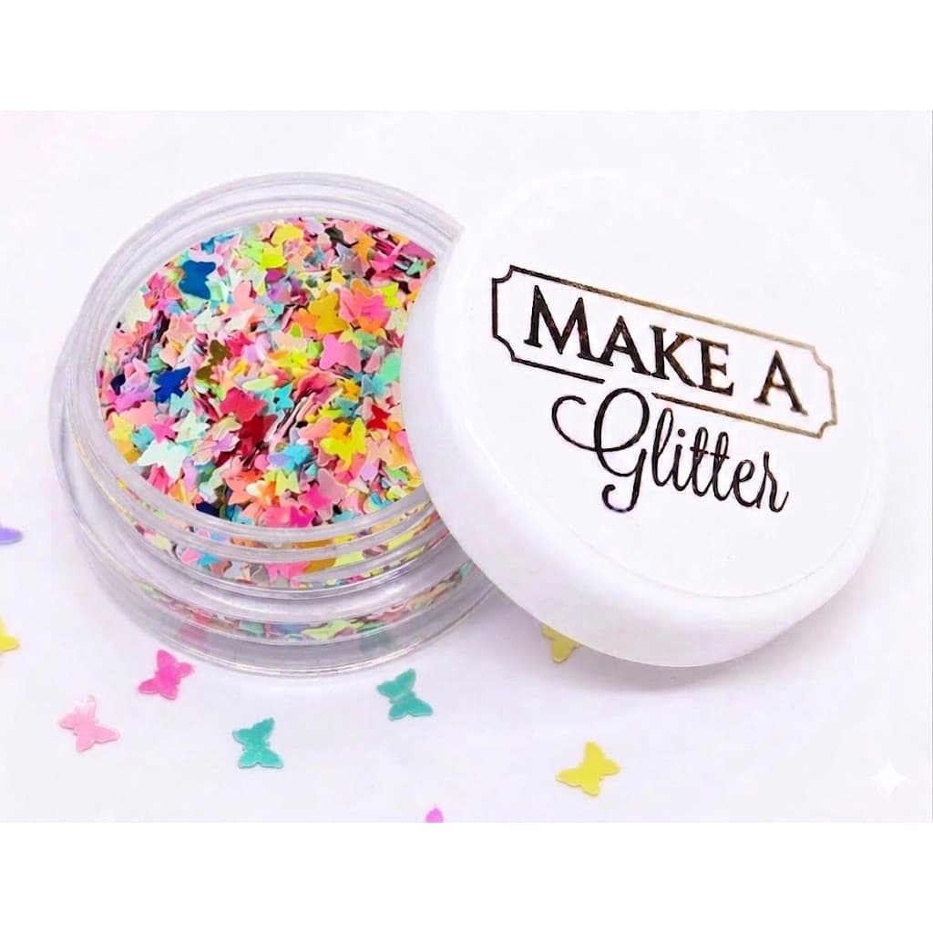 Glitter Borboletas Mini Mix Colors Maquiagem Resina, Unhas, Resina 3g