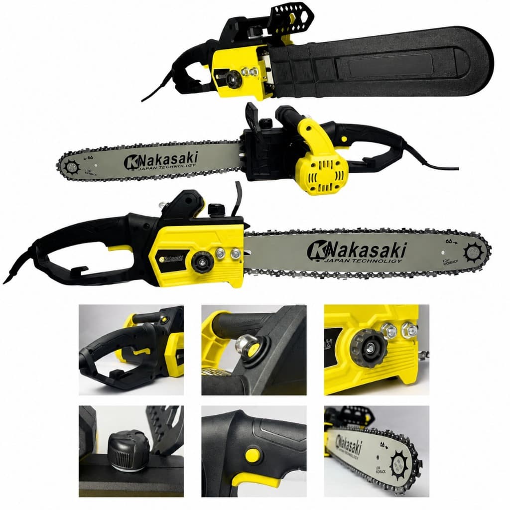 Motoserra Elétrica Muito Potente 2300W Sabre de 48CM Eletrosserra + Proteção