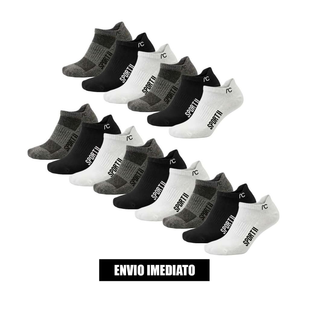 Kit 6 ou 15 pares de meias AC Sport soquete