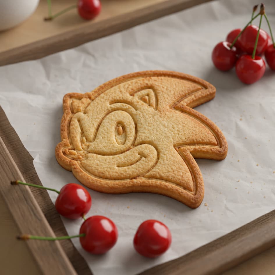 Cortador de Biscoito Sonic 3D Cookie Cutter para Massas e Bolachas Resistente