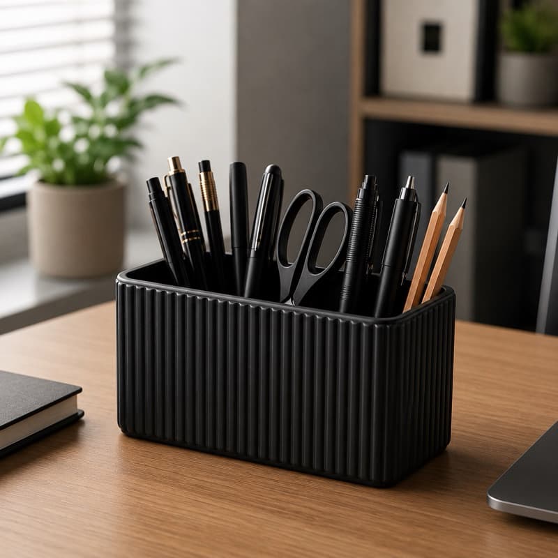 Porta Canetas Lápis Organizador Mesa Retangular Escritório