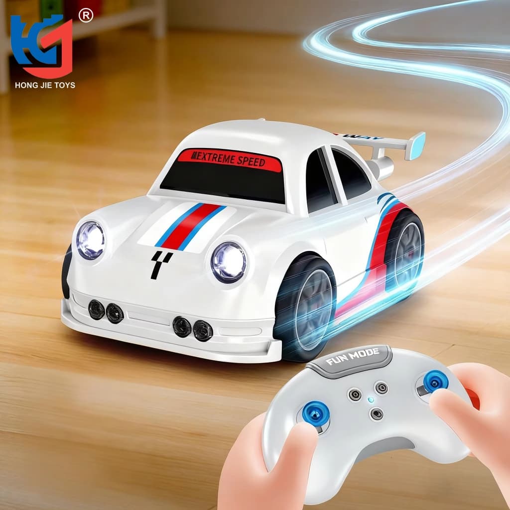 Mini Carrinho Controle Remoto RC Drift 1:64 2.4G Sensor Inteligente Luzes Sons Mesa Brinquedo Menino Presente