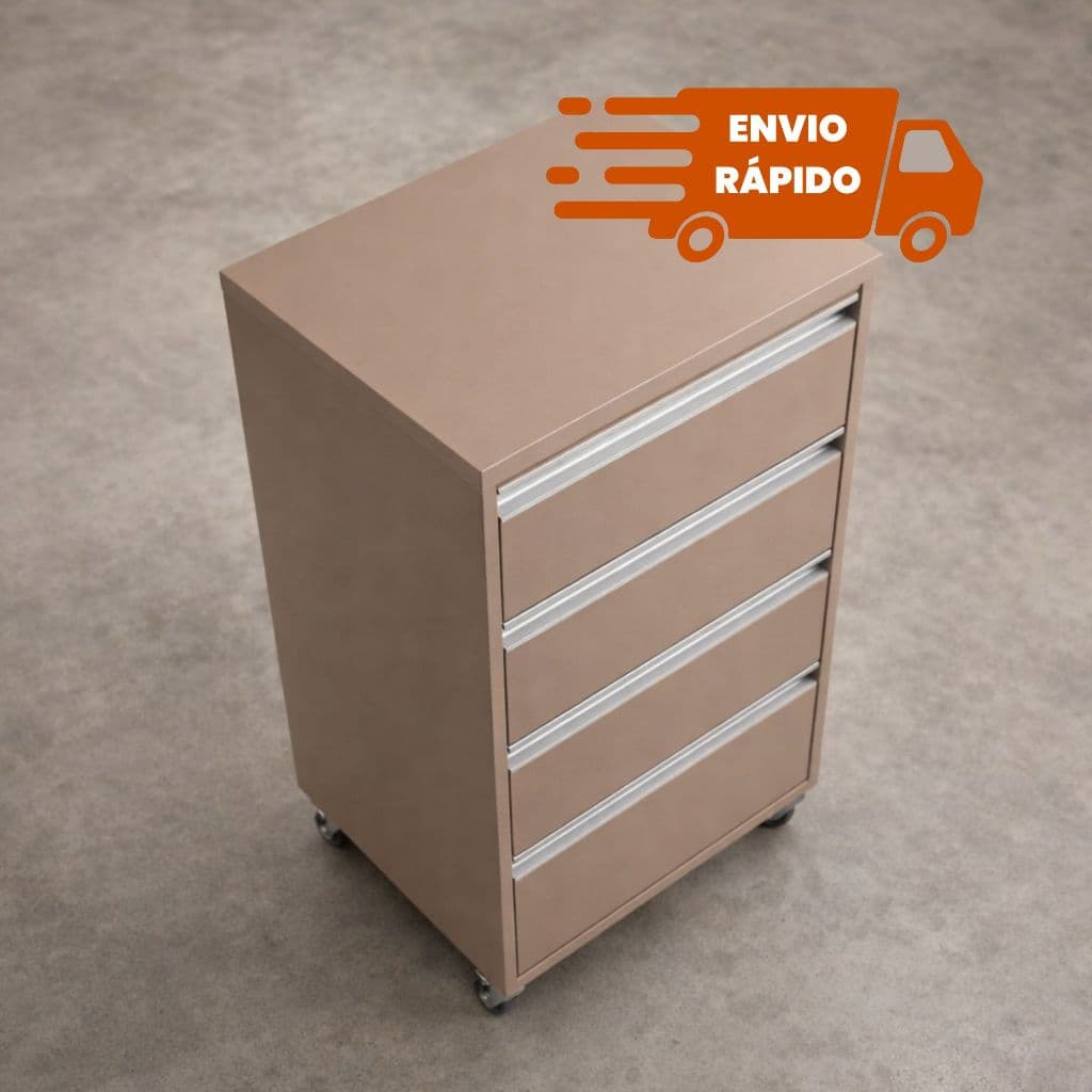 CARRINHO AUXILIAR - GAVETEIRO - COR NUDE - 100% MDF - ENVIO EM ATÉ 48h.