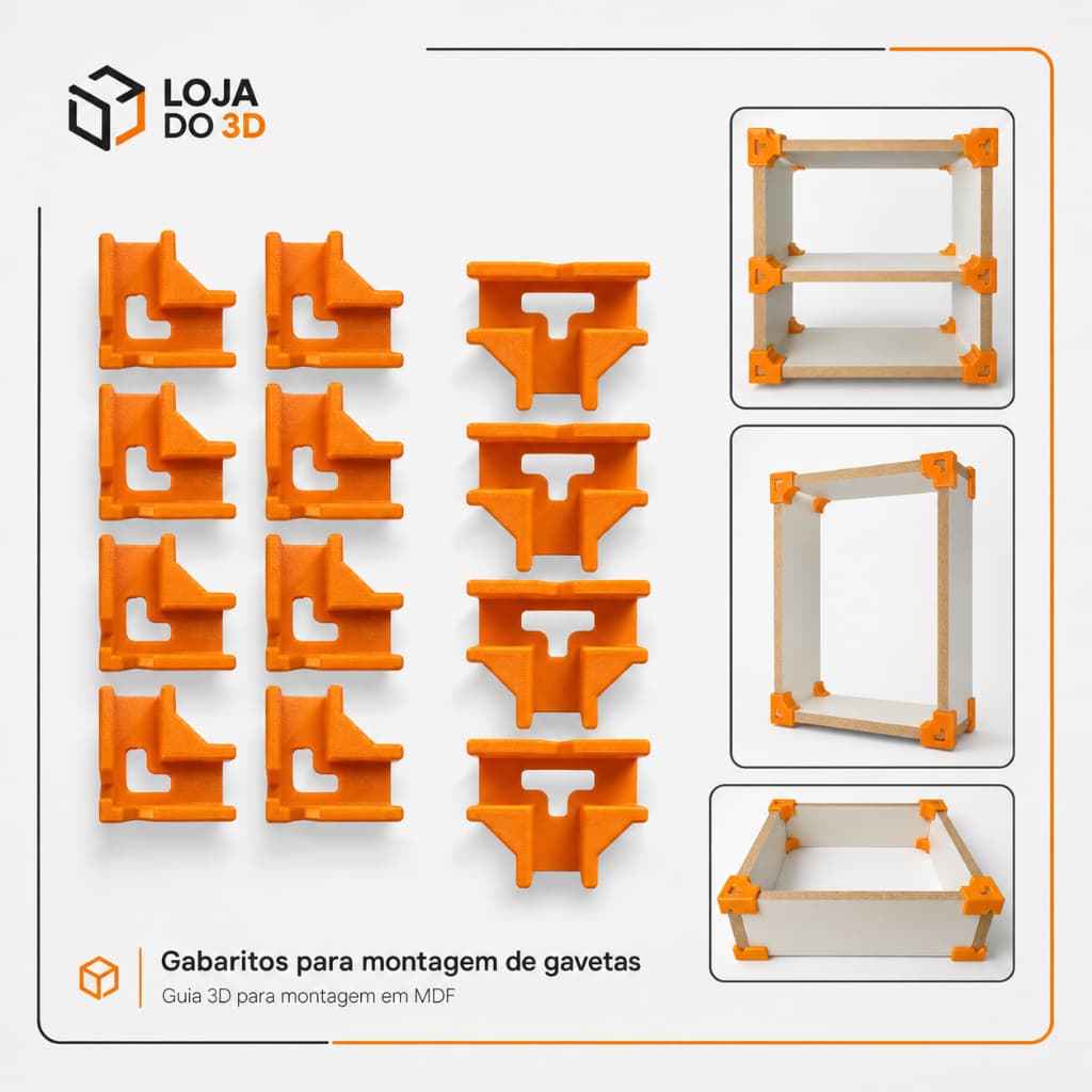 Kit Gabaritos 15mm MDF Para Montagem De Moveis Nichos caixas