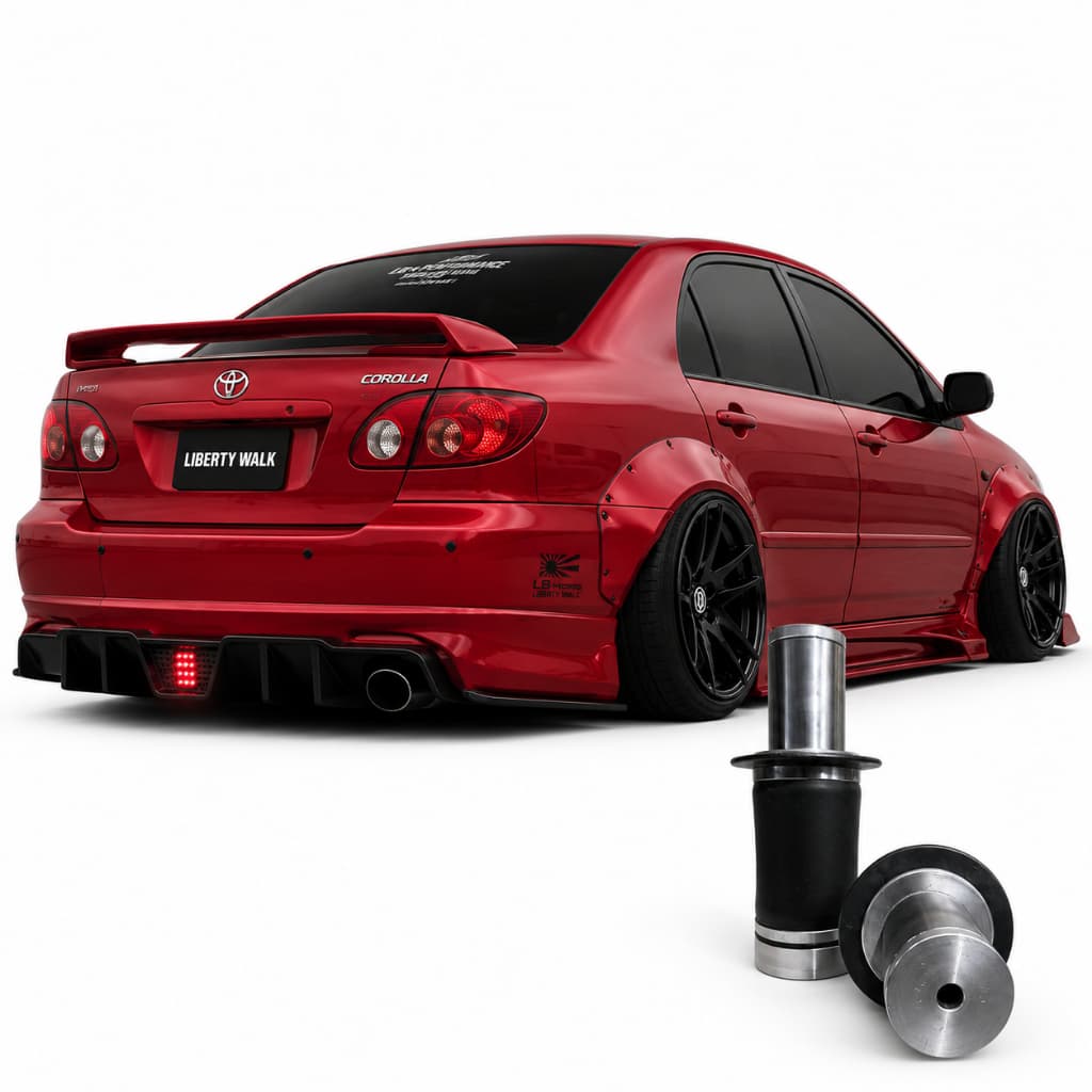Bolsa de Ar Cônica Traseira para Corolla com Suporte - Schroer Suspension