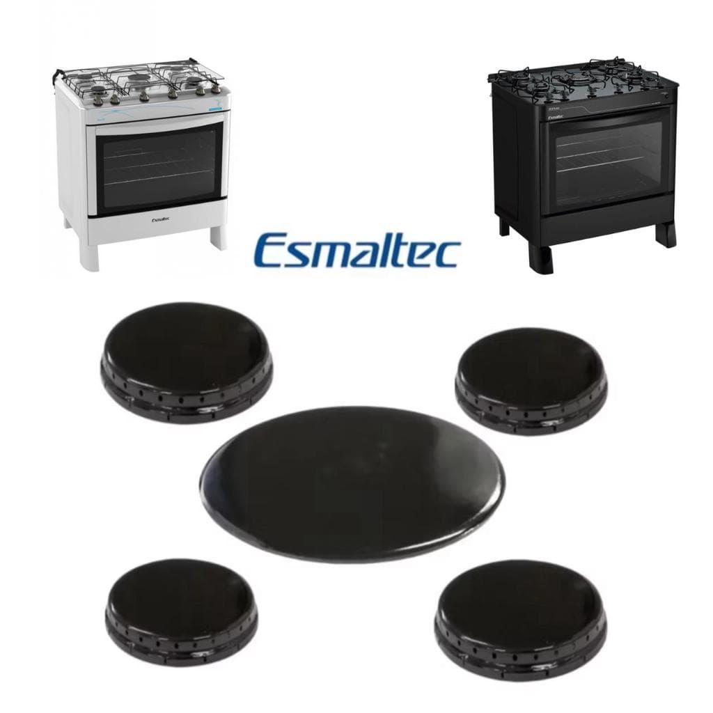 Kit Espalhadores Tampas Fogão Esmaltec Ágata 5 Bocas Completo l