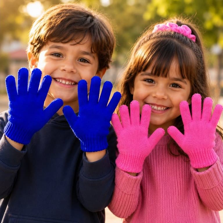 Luva Térmica Inverno Infantil – Poliéster Quentinho e Confortável | Unissex e Leve