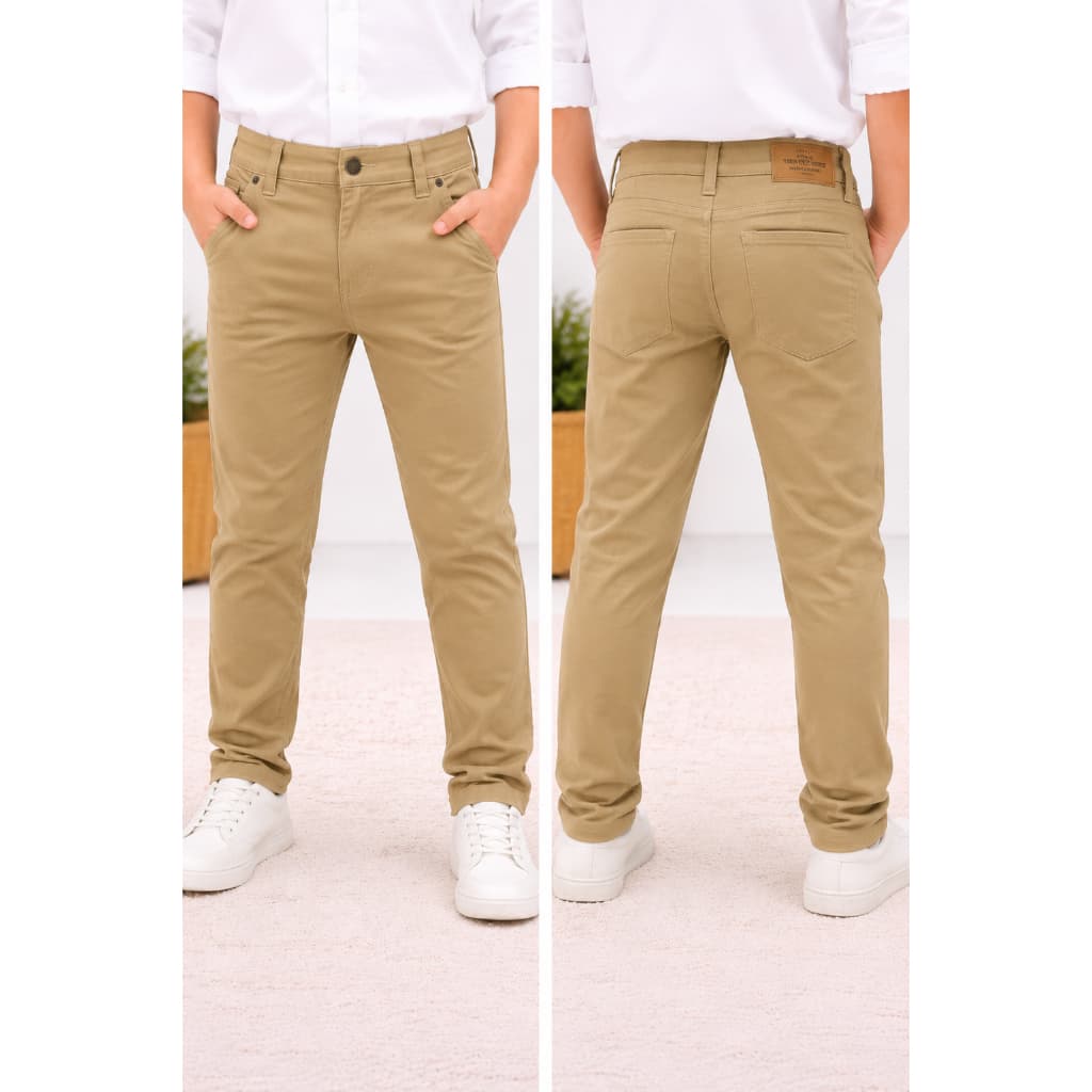 Calça sarja INFANTIL Menino Slim Sarja Infanto Juvenil Skinny Criança