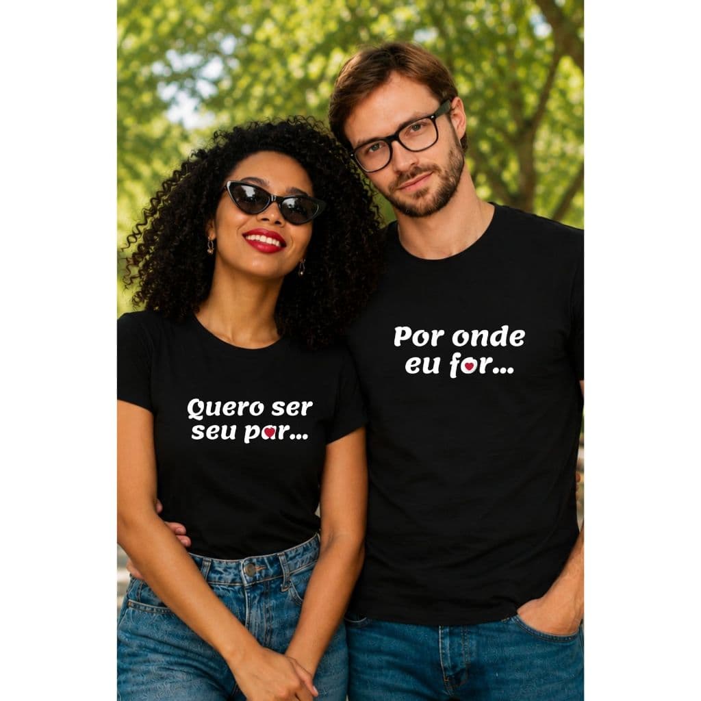 Kit Camisetas - Casal - Namorados