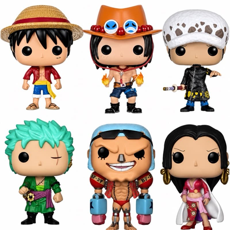 Bonecos Colecionáveis One Piece 10 Cm Monkey D Luffy -Zoro -Namy- Portugas D Ace Trafalgar Law COM CAIXA PERSONALIZADA