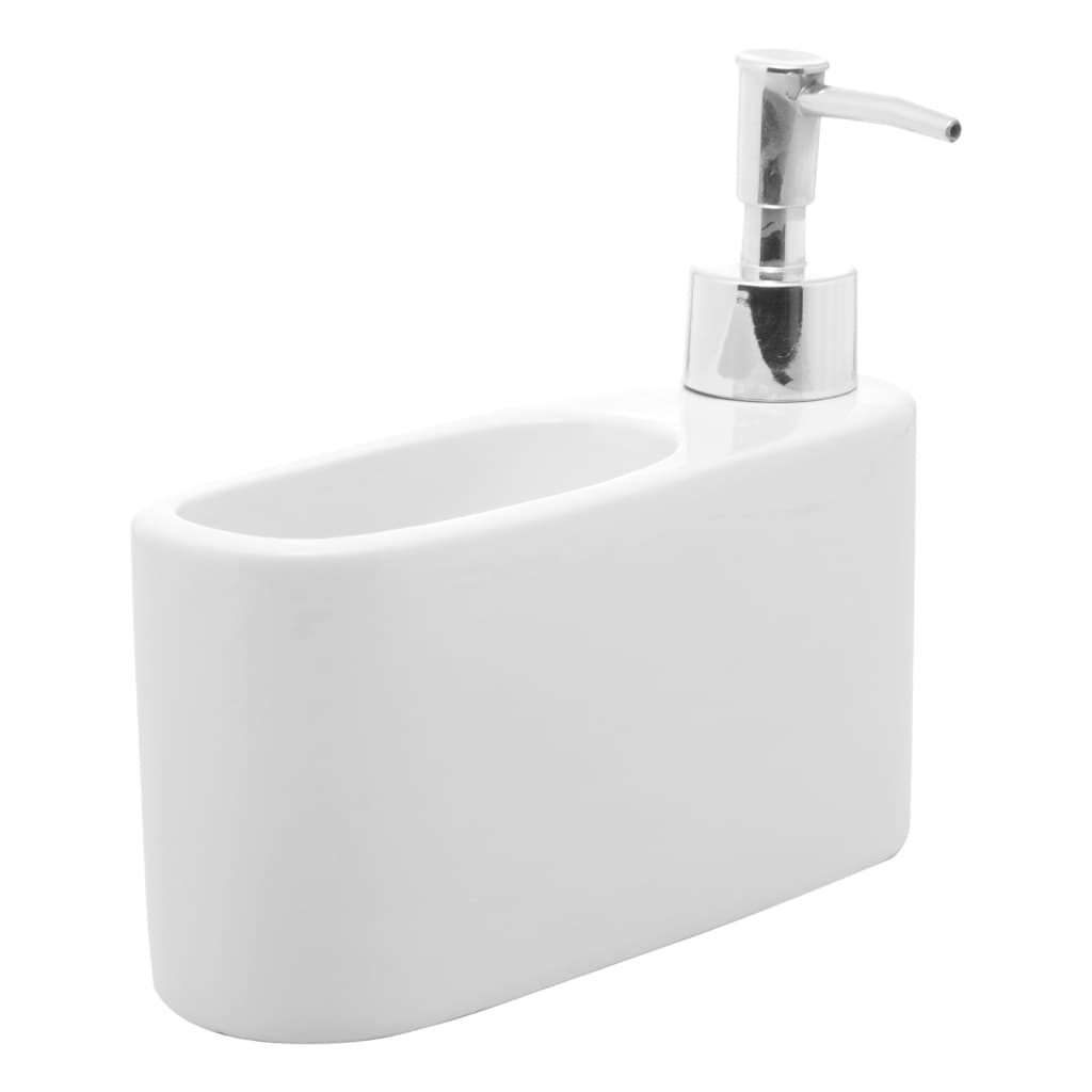 Lyor Porta Detergente Líquido de Cerâmica com Suporte para Esponja Branco - Qualidade e Elegância Premium