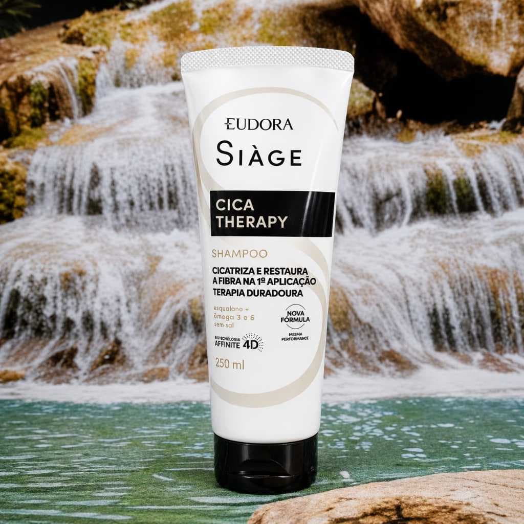 Shampoo Eudora Siàge Cica Therapy 250ml – Reparação Capilar e Restauração dos Fios