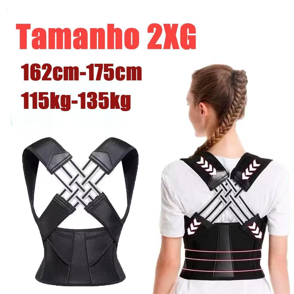 Corretor Postural de Cinta com Velcro Ajustável para Coluna e Lombar, Postura Saudável