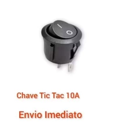Chave Tic Tac Gangorra Redonda Interruptor Liga-Desliga 10A 12V-24V ou 127V-220V Circuitos